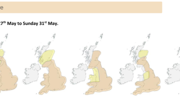 Graphic with showing wild fire risk across the uk